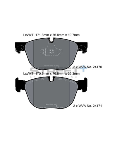 PLAQUETTES AVANT STREET+ BMW X4 (F26), X5 (E70, F15, F85), X6 (F16,F86) - PAGID RACING