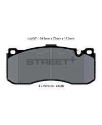 PLAQUETTES AVANT STREET+ BMW SERIE 1 (E82,E87,E88), SERIE 3 (E90,E91,E93) - PAGID RACING