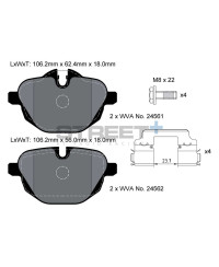 PLAQUETTES ARRIERE STREET+ BMW SERIE 5 (F10,F11, G30,F90,G31), SERIE 6 (G32), SERIE 7 (G11, G12), Z4 (E89) - PAGID RACING