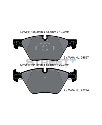 PLAQUETTES AVANT STREET+ BMW SERIE 5 (F10, F11) - PAGID RACING