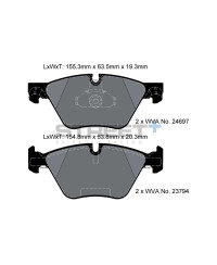PLAQUETTES AVANT STREET+ BMW SERIE 5 (F10, F11) - PAGID RACING