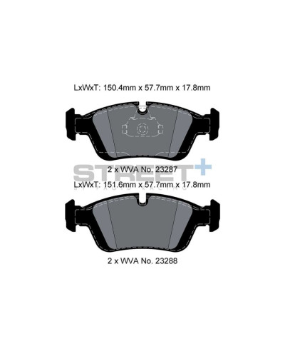 PLAQUETTES AVANT STREET + BMW SERIE 3 (E36,E46), Z3 (E36), Z4 (E85) - PAGID RACING