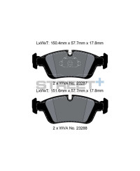 PLAQUETTES AVANT STREET + BMW SERIE 3 (E36,E46), Z3 (E36), Z4 (E85) - PAGID RACING