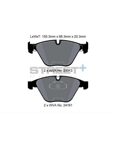 PLAQUETTES AVANT STREET + BMW SERIE 3 (E90,E91,E92,E93), SERIE 5 (E60), X1 (E84), Z4 (E89) - PAGID RACING