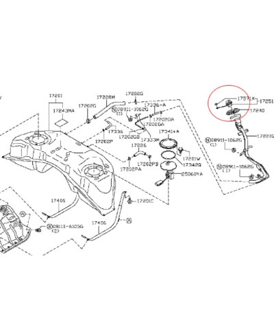BOUCHON REMPLISSAGE RESERVOIR CARBURANT 370Z NISSAN