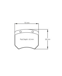 PLAQUETTES ARRIERE RACING RSL HONDA CIVIC TYPE R TCR/ SUBARU WRX STI TCR/ AUDI RS3 LMS TCR/VW GOLF GTI TCR- PAGID RACING 
