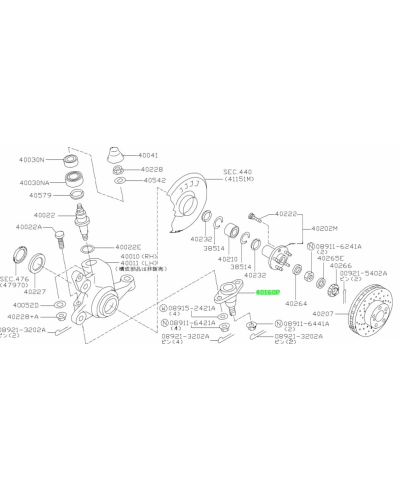 ROTULE INFERIEURE AVANT R32 R33 GTR NISSAN