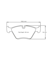 PLAQUETTES AVANT RACING RSL BMW 330i (E46), M3 (E36), M3 CSL, M5 (E34), Z3 M (E36), Z4 M - PAGID RACING 