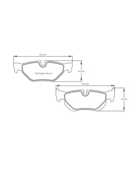 PLAQUETTES ARRIERE RACING RSL BMW 320i, 330i (E90)/ 120d, 130i (E81/E87) - PAGID RACING 