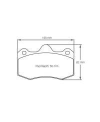 PLAQUETTES AVANT RACING RSL LOTUS EVORA/ RENAULT CLIO 3.0 V6 SPORT- PAGID RACING 