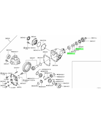 ROULEMENT PIGNON ATTAQUE DE PONT ARRIERE R35 GTR NISSAN