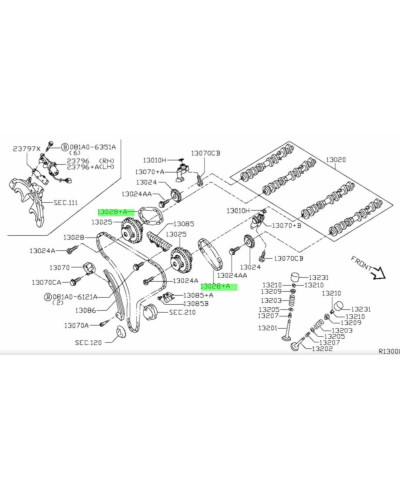 XX CHAINE DISTRIBUTION SECONDAIRE VQ40... NISSAN
