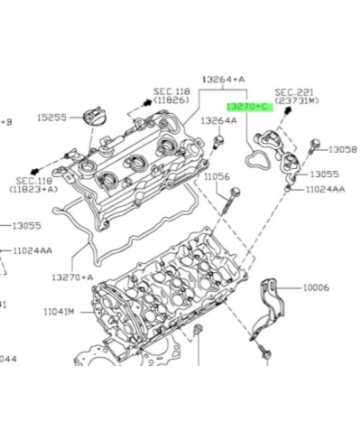 XX JOINT COUVRE CULASSE CAPTEUR ARBRES A CAMES VQ NISSAN