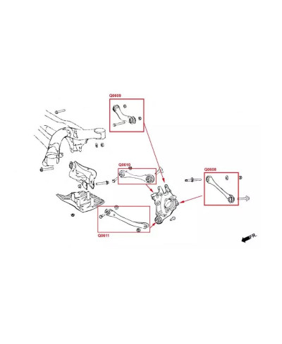 KIT TIRANTS DE PARALLELISME ARRIERE TOYOTA SUPRA MK5, BMW Z4 - HARDRACE 