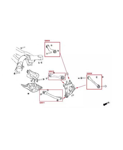 BRAS OSCILLANT ARRIERE DE SUSPENSION TOYOTA SUPRA MK5, BMW Z4 - HARDRACE