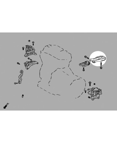 SUPPORT MOTEUR ARRIERE RENFORCÉ (RACE VERSION) TOYOTA YARIS GR - HARDRACE