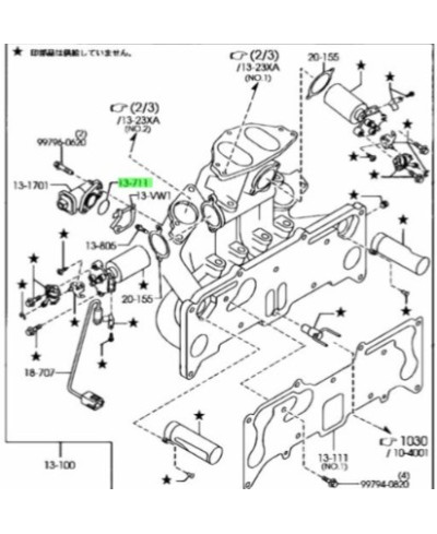 JOINT VANNE D'OBTURATION RX8 MAZDA