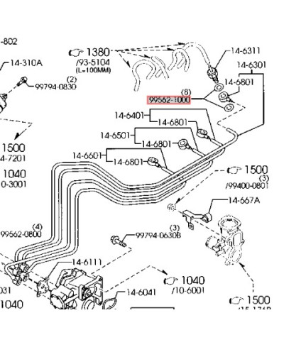 JOINT HYDRAULIQUE DE FREINAGE RX8 MAZDA