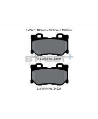 PLAQUETTES ARRIERE STREET+ NISSAN 370Z (Z34)