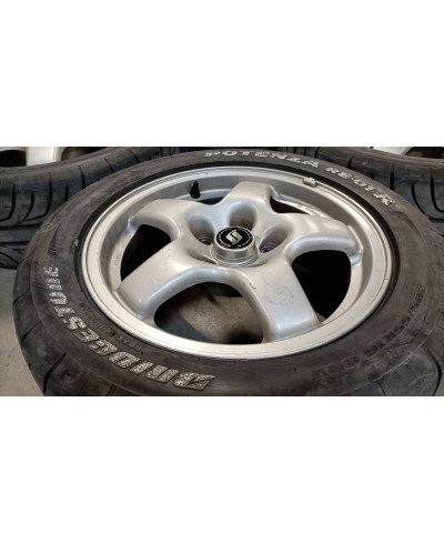 SET DE 4 JANTES 16X6.5 ET40 ORIGINE SKYLINE R32 GTS-T NISSAN 