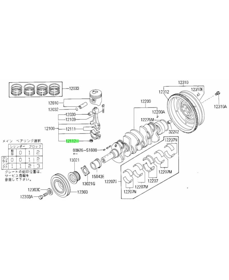 ECROU DE BIELLE CA18 NISSAN