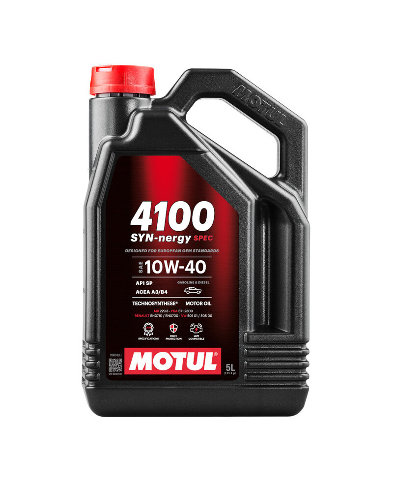 HUILE MOTEUR 4100 SYN-NERGY SPEC 10W40 MOTUL - 5L
