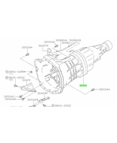 BOITE DE VITESSE NISSAN SKYLINER34 GTT