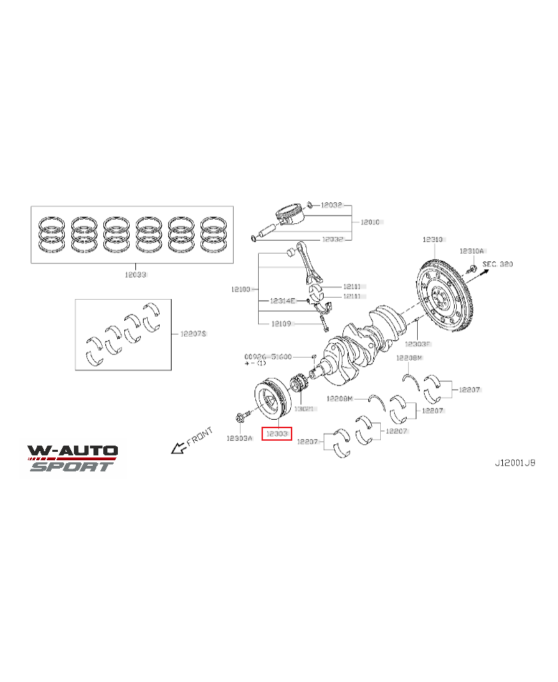 POULIE DAMPER VR38DETT GTR NISSAN