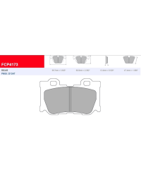 PLAQUETTES ARRIERENISSAN 370Z (Z34) FERODO