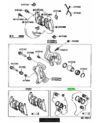 KIT REPARATION ETRIERS ARRIERE SUPRA TOYOTA