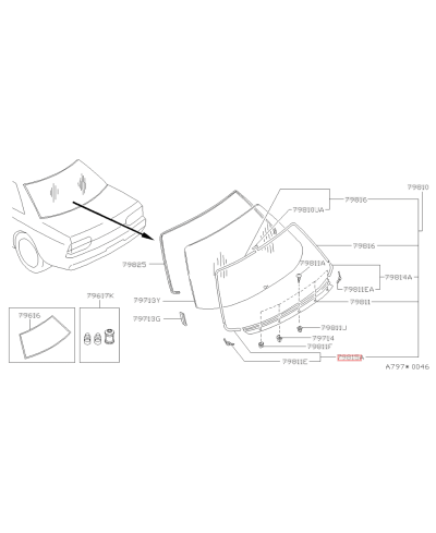 JOINT CAPOT GAUCHE DROIT R32 NISSAN