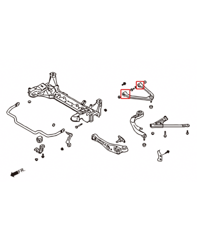 SET SILENTBLOCS RENFORCES BRAS SUPERIEUR AVANT 350Z HARDRACE