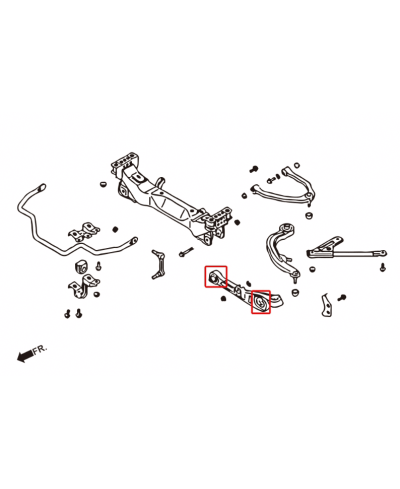 SET SILENTBLOCS RENFORCES BRAS INFERIEUR AVANT 350Z HARDRACE