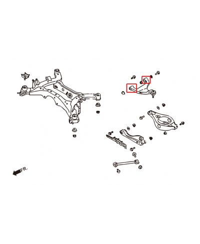SET SILENTBLOCS RENFORCES TRIANGLES SUPERIEUR ARRIERE 350Z HARDRACE