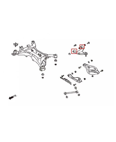 SET SILENT BLOCS BRAS ARRIERE SUPERIEUR NISSAN 350Z,370Z/ INFINI G35,G37 - HARDRACE