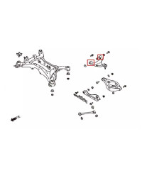 SET SILENT BLOCS BRAS ARRIERE SUPERIEUR NISSAN 350Z,370Z/ INFINI G35,G37 - HARDRACE