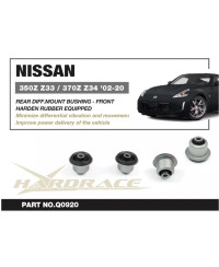 SET SILENT BLOCS SUPPORT DIFFERENTIEL ARRIERE NISSAN 350Z,370Z/ INFINITI G35,G37 - HARDRACE
