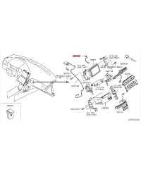 FAISCEAU ALIMENTATION SYSTEME AUDIO GPS SKYLINE R35 GTR NISSAN