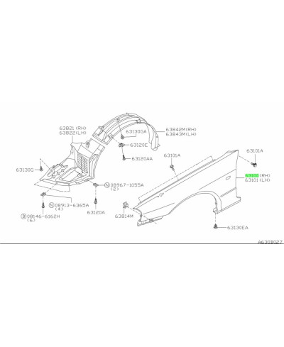 AILE AVANT DROITE ORIGINE SKYLINE R34 GTT NISSAN