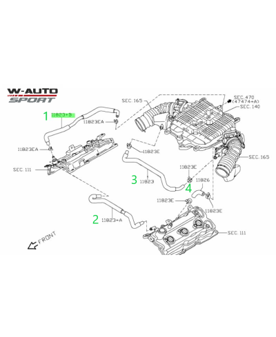 VANNE PCV / DURITES RENIFLARD VQ35HR NISSAN