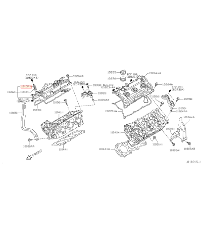 VANNE PCV / DURITES RENIFLARD VQ35HR NISSAN