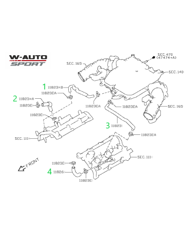VANNE PCV / DURITES RENIFLARD VQ37HR NISSAN