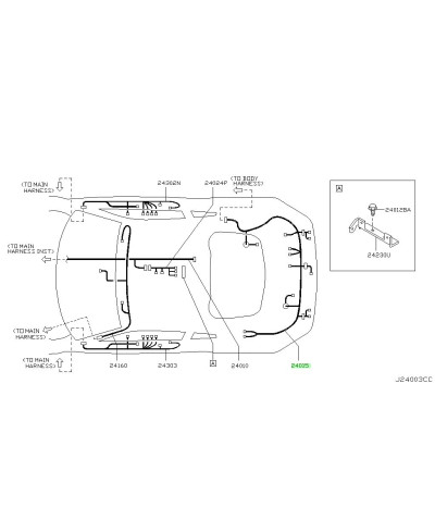 FAISCEAU COFFRE 350Z RHD NISSAN