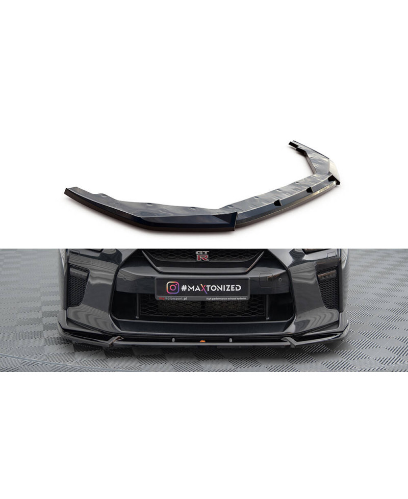 LAME DE PARE-CHOCS AVANT V.2 NISSAN GTR R35 (16-22) - MAXTON DESIGN