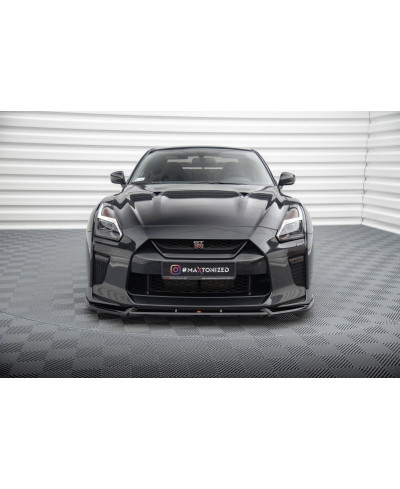 LAME DE PARE-CHOCS AVANT V.2 NISSAN GTR R35 (16-22) - MAXTON DESIGN