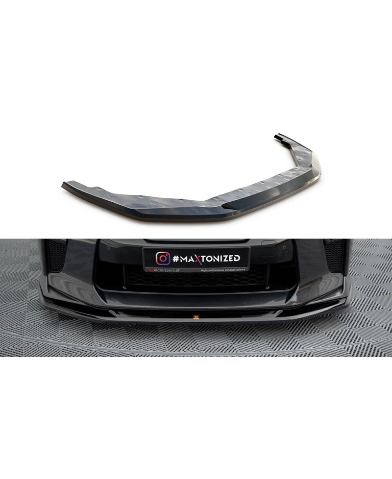LAME DE PARE-CHOCS AVANT V.1 NISSAN GTR R35 (16-22) - MAXTON DESIGN