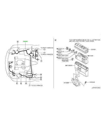 FAISCEAU BAIE MOTEUR 350Z RHD NISSAN