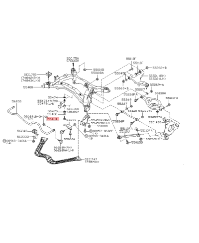 VIS FIXATION NEZ DE PONT Z33 350Z Z34 370Z NISSAN