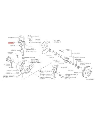 ROULEMENT PIVOT AVANT R33 GTR NISSAN 