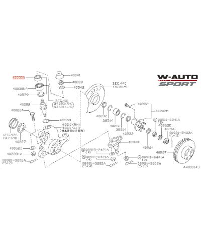 ROULEMENT PIVOT AVANT R33 GTR NISSAN 